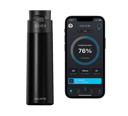 AQUAME 2.0 Smart Water Bottle(Jet Black)