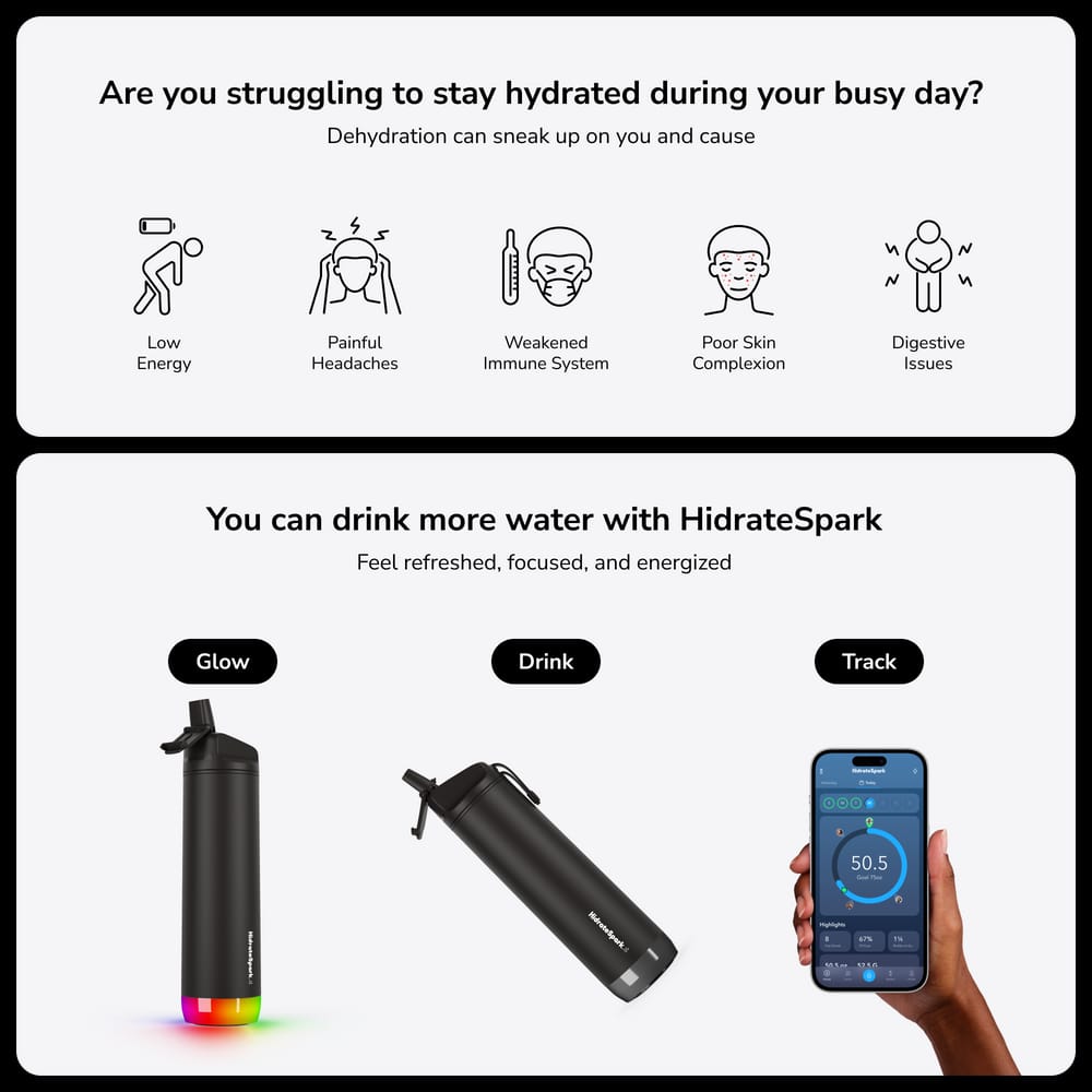 HydrateSpark Pro - Smart Water Bottle